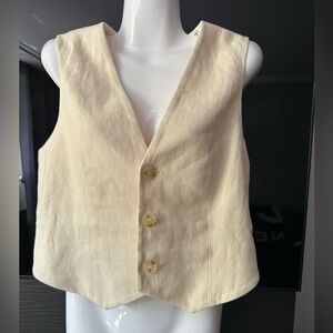 A.L.C. Ivory Button-Up Vest